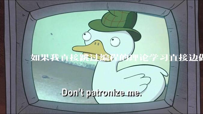 如果我直接跳过编程的理论学习直接边做一些小项目边学可以学会编程这个技能吗？能够用来工作吗？